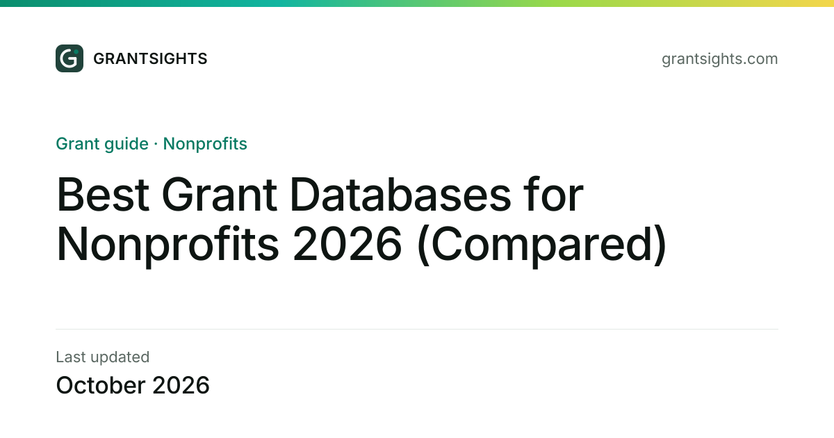Best Grant Databases for Nonprofits 2026 (Compared)