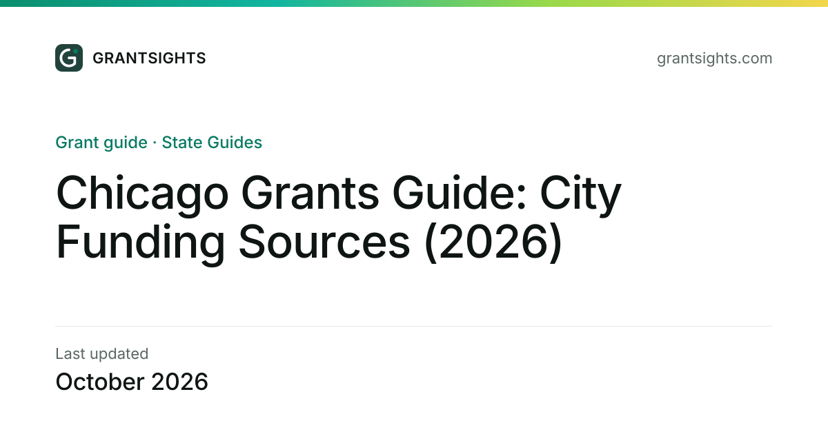 Chicago Grants Guide: City Funding Sources (2026)