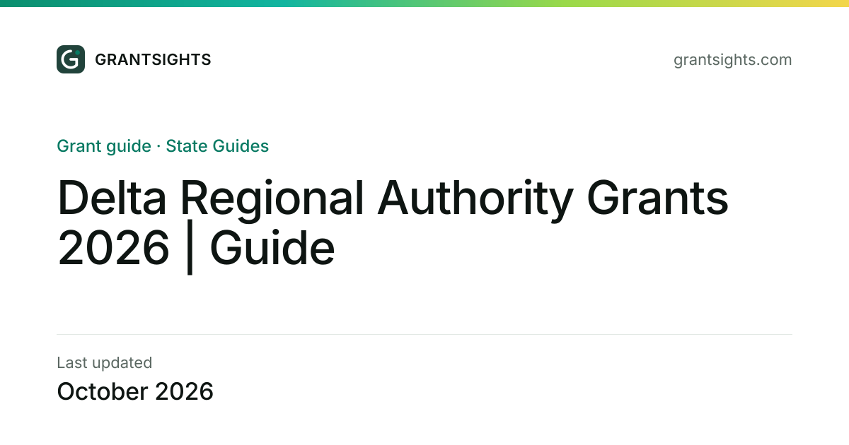 Delta Regional Authority Grants 2026 | Guide