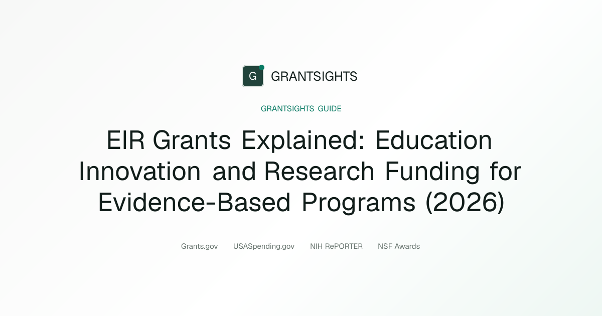 EIR Grants Guide: Education Innovation & Research
