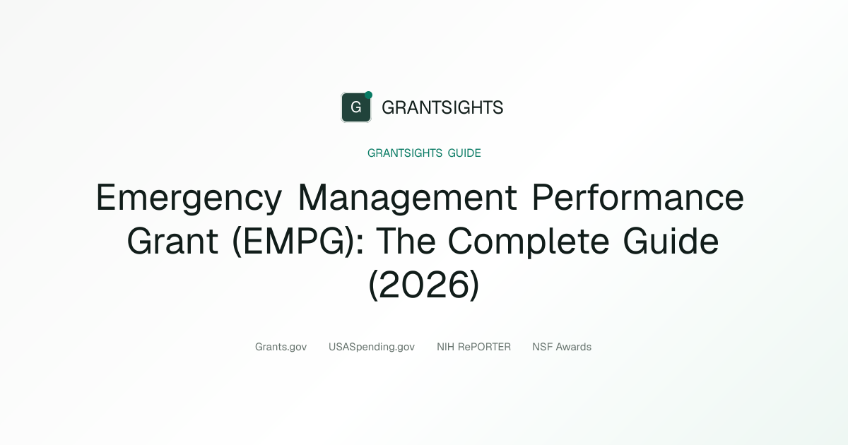 EMPG Grant Guide 2026: Eligibility, 50/50 Match & More