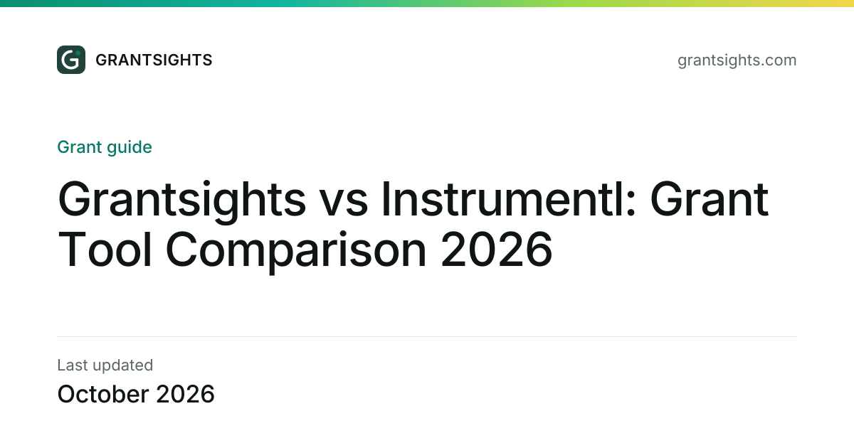 Grantsights vs Instrumentl: Grant Tool Comparison 2026
