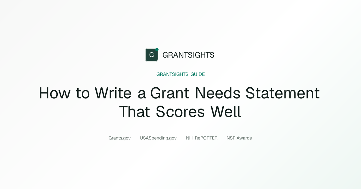 How to Write a Grant Needs Statement That Scores Well