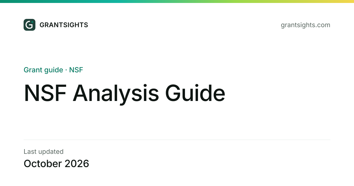 NSF Analysis Guide
