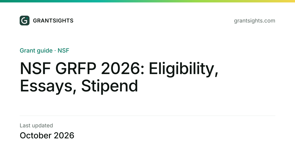 NSF GRFP 2026: Eligibility, Essays, Stipend