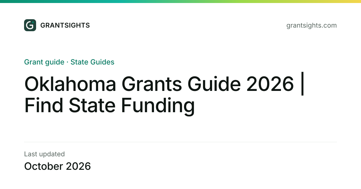 Oklahoma Grants Guide 2026 | Find State Funding