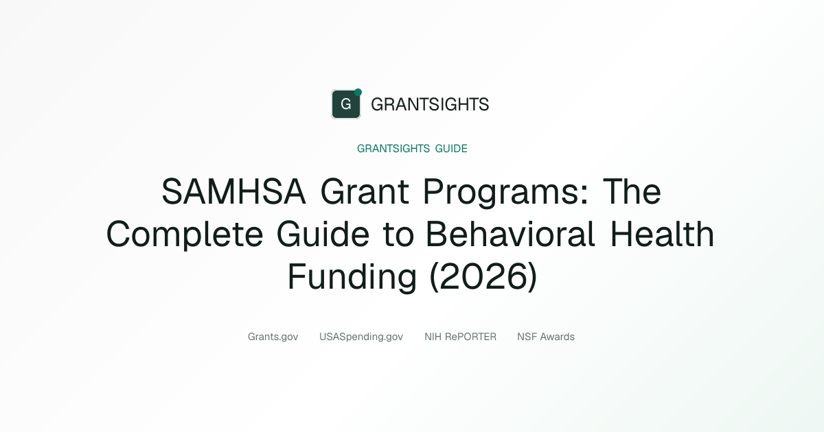 SAMHSA Grants Guide: Mental Health & Substance Use