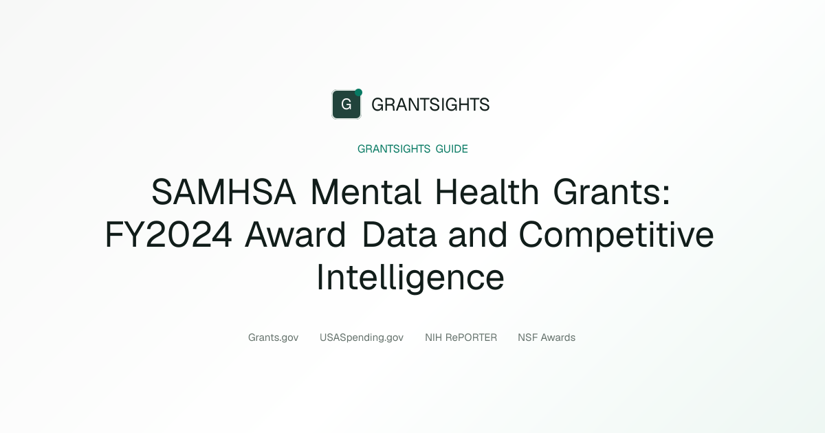 SAMHSA NOFO 2026 | Mental Health Grant Paths