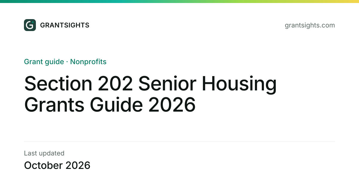 Section 202 Senior Housing Grants Guide 2026
