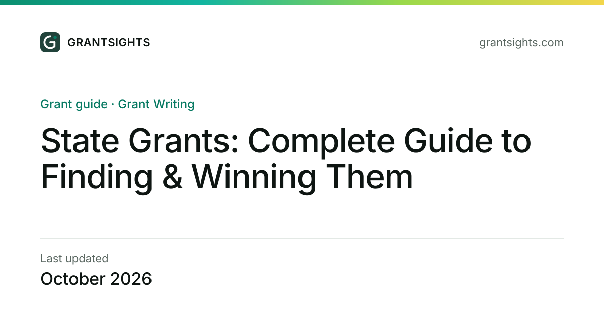 State Grants: Complete Guide to Finding & Winning Them