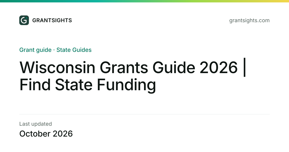 Wisconsin Grants Guide 2026 | Find State Funding